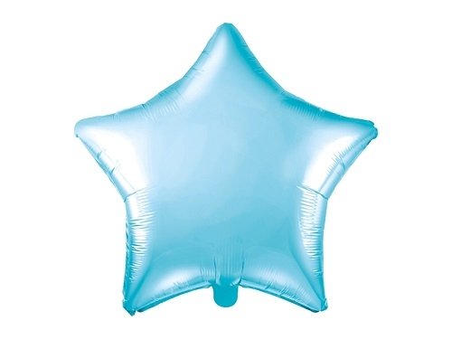 Globo metalizado estrella Azul claro. 48 cms