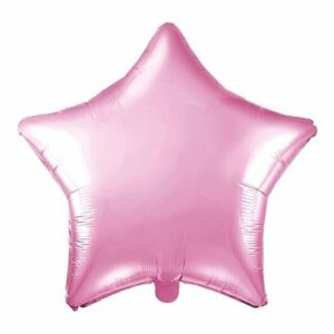 Globo metalizado estrella rosa. 48 cms