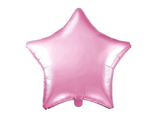 Globo metalizado estrella rosa. 48 cms