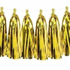 Guirnalda tassel-borlas, dorado metalizado