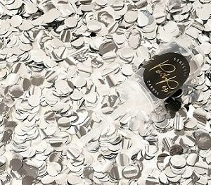 Cañón-Push pop con Confeti metalizado Plata