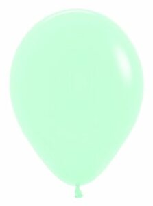 10 Globos 30 cms. Verde-mint pastel