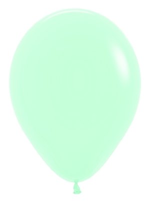 10 Globos 30 cms. Verde-mint pastel