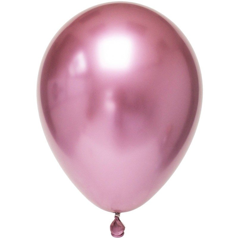 2 Globos Chrome/metalizados. Rosa. Aprox 28/30 cms