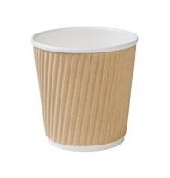 25 Vasos kraft para café. 120 ml