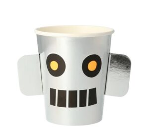 Vaso-robot-fiesta-espacial-infantil-gramajeshop-meri-meri-en-valencia