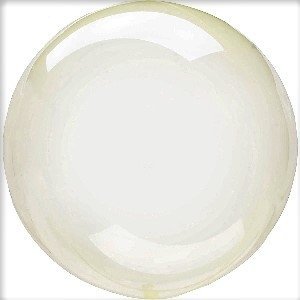 Globo burbuja-Orbz transparente, Amarillo. Aprox 60 cms.