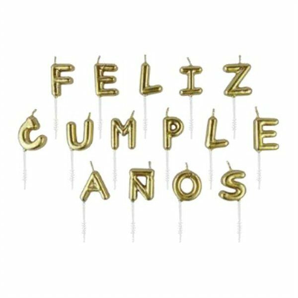 Velas Feliz Cumpleaños, oro