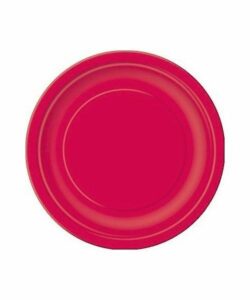 20 Platos de papel Rojo. Disponibles en 2 tamaños