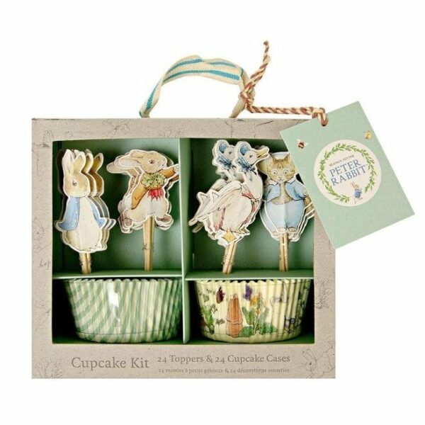 Kit para 24 cup cakes Peter Rabbit.