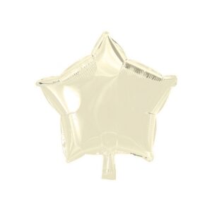 Globo metalizado estrella marfil. 46 cms
