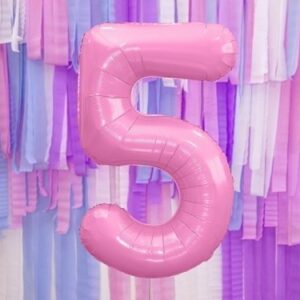 4 Rollos de cinta de papel crepé Rosa fucsia
