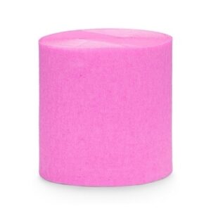 4 Rollos de cinta de papel crepé Rosa fucsia