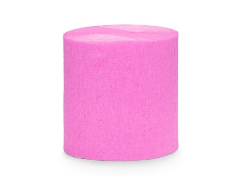 4 Rollos de cinta de papel crepé Rosa fucsia