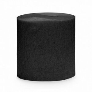 4 Rollos de cinta de papel crepé Negro