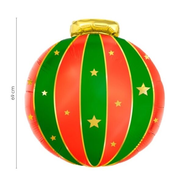 Globo metalizado bola de Navidad. 69 cms