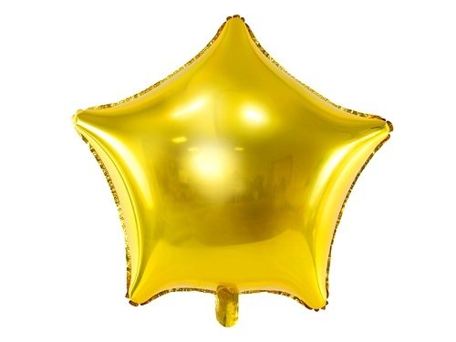 Globo metalizado estrella dorada. 70 cms