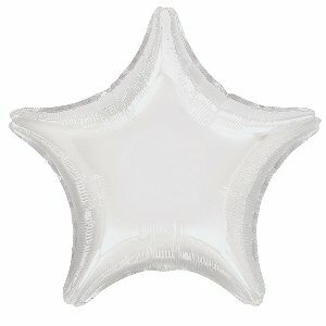 Globo metalizado estrella blanca. 81 cms