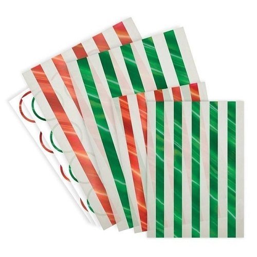 24 Bolsas-sobres rayitas navideñas