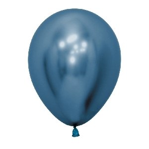 2 Globos Chrome/metalizados azules.  Aprox 28/30 cms