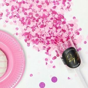Push pop con Confeti en 2 tonos de rosa