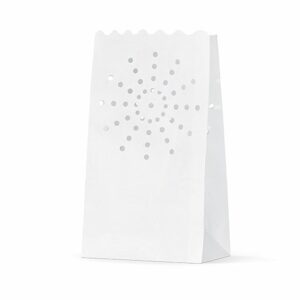 10 Bolsas de papel blanco para velas