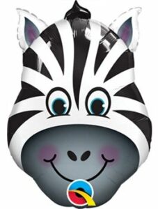 Globo-zebra-metalizado-fiesta-selva-infantil-animales-gramajeshop-valencia