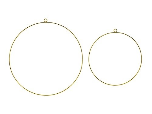Set 2 aros metálicos dorados.