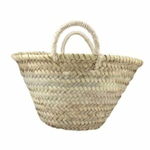 Mini Capazo de palma natural. Aprox 20×12 cms