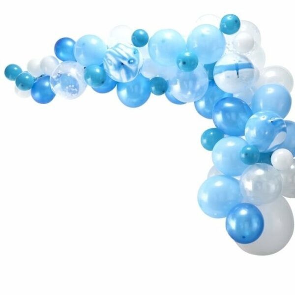 Guirnalda de globos en tonos azules