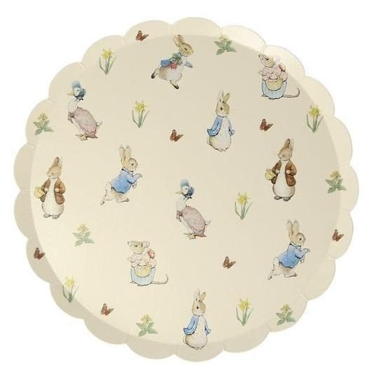 Platos-peter-rabbit-papel-fiesta-infantil-bautizo-primer-cumpleaños-gramajeshop-valencia.