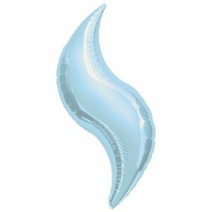 Globo curva / cola de sirena. Azul claro 70 cms