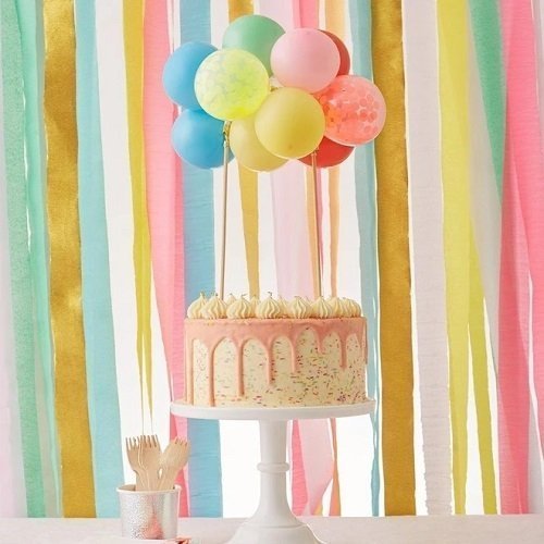 Topper-decoracion-tarta-cumpleaños-globos-colores-fiesta-gramajeshop-valencia