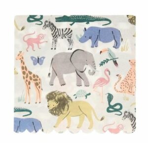 Servilleta-papel-animales-selva-safari-fiesta-infantil-gramajeshop-valencia