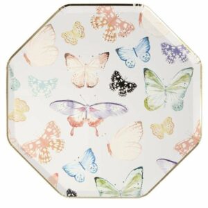 8 Platos Mariposas. 26 cms