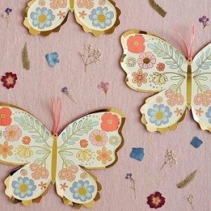 8 Platos en forma de Mariposa