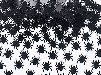 Confeti arañas negras. 15 grs