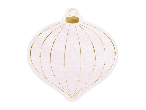 20 Servilletas bola de Navidad rosa