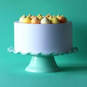 Cake Stand de melamina mint con ondas para tartas y cupcakes