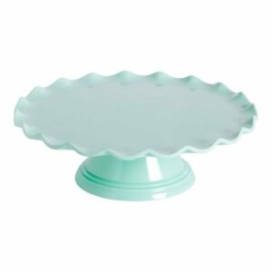 Cake Stand de melamina mint con ondas para tartas y cupcakes