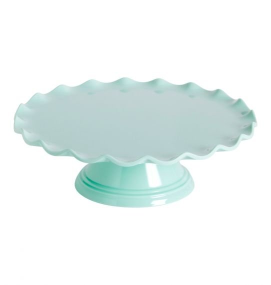 Cake Stand de melamina mint con ondas para tartas y cupcakes