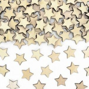 Confeti estrellitas de madera