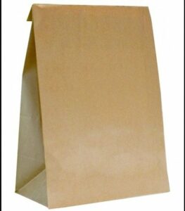 50 Bolsas de papel tipo americano. 25x43x15 cms.