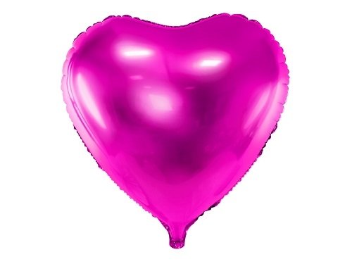 Globo corazón, Fucsia metalizado. 61 cms