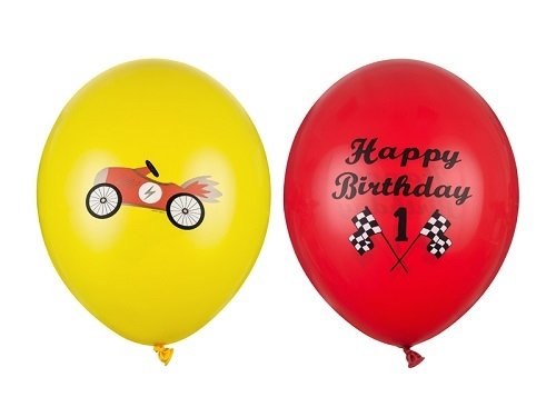 10 Globos carrera de coches vintage