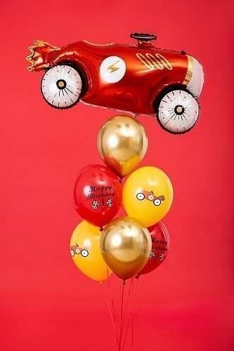 10 Globos carrera de coches vintage