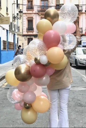 Guirnalda de globos en tonos nude – Kit