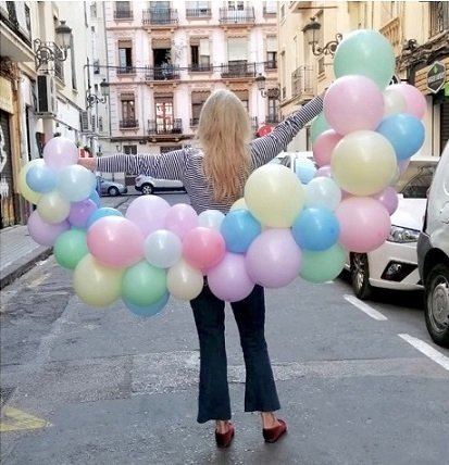 Guirnalda de globos en tonos pastel – Kit