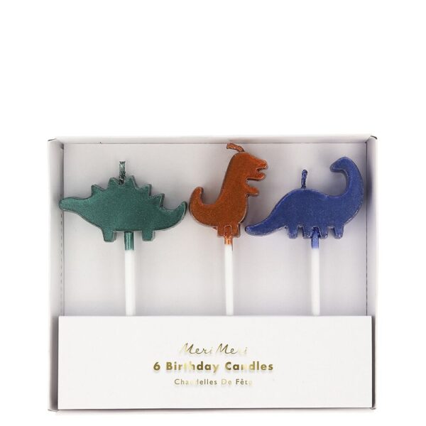 6 velas Dinosaurio