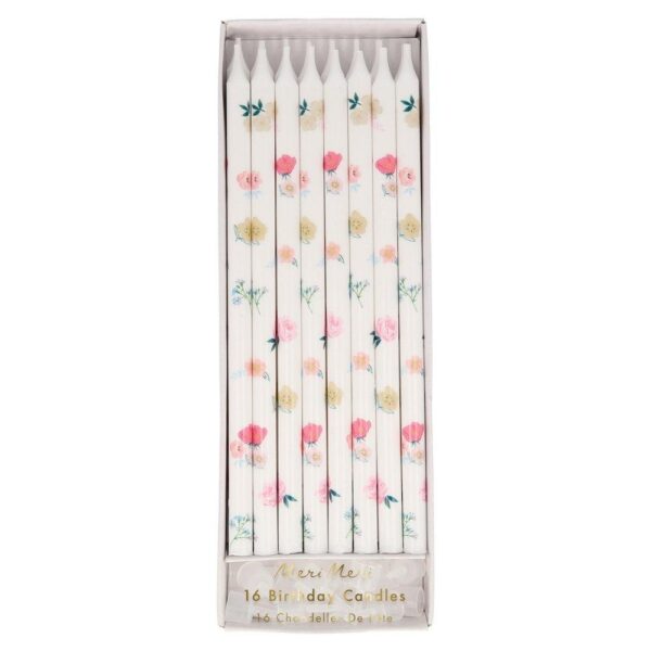 16 Velas florales para tartas de Cumpleaños